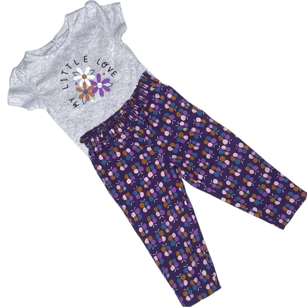 Carter’s Baby Girl 2-Piece Set 18M “My Little Love” Bodysuit & Butterfly NWOT